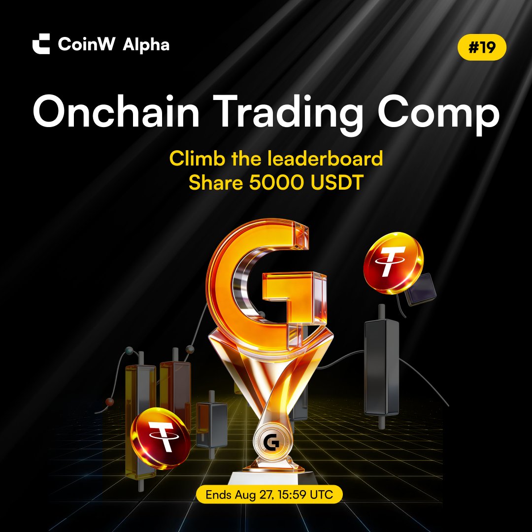 CoinW_Alpha's tweet photo. 🚀 Trade. Rank. Earn.

🏆 Top 50 share $5,000 USDT
🎁 First 50 to join get a $10 bonus

👉 Join now: https://t.co/IJ7MJmffhx

🎉 Giveaway: 10 Winners × $50 Bonus
1️⃣ Follow @CoinWOfficial & @CoinW_Alpha
2️⃣ Like + Repost + Tag 3 friends
3️⃣ Drop your CoinW UID

#CoinW #CoinWAlpha #Onchain #Airdrop #Crypto