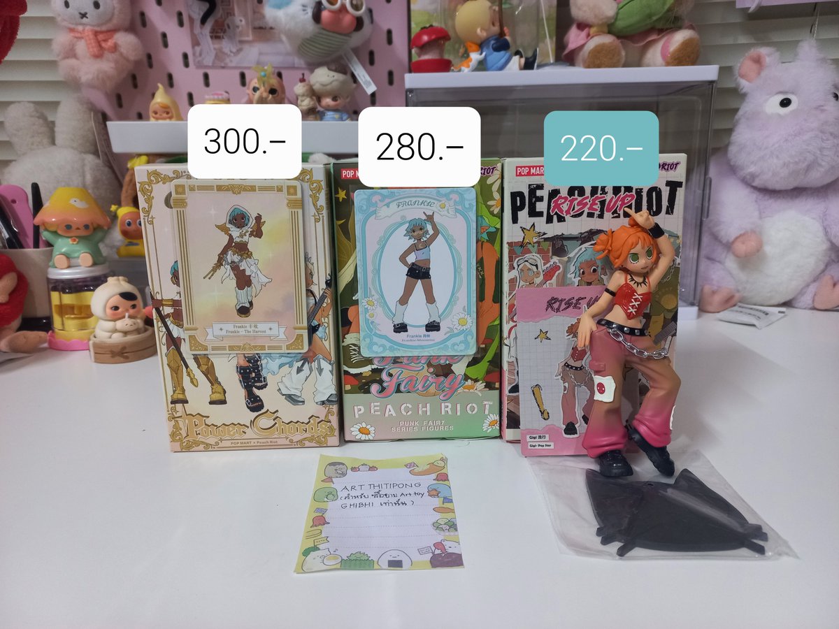 mmyy_hh's tweet photo. ป้ายขาว เช็คการ์ด
ป้ายฟ้า แกะตัวครับ 
ค่าส่ง 35
#ตลาดนัดpopmart #ตลาดนัดpeachriot https://t.co/18RvlsbyPS
