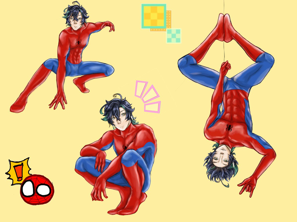 vanvan_apple's tweet photo. kinich as spiderman🕷🕷

#art #kinich #genshinimpact  #digitalart #illustration #spiderman 　#イラスト　 #デジタルイラスト https://t.co/zUuTkhAd9c