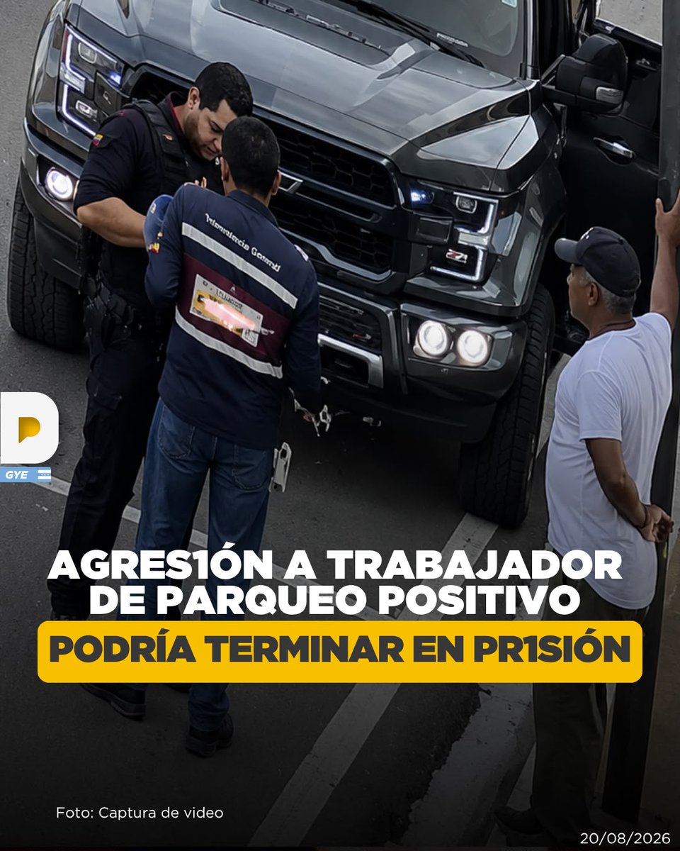 LaPosta_Ecu's tweet photo. Parqueo Positivo denunció la agr3sión física y verbal que sufrió uno de sus colaboradores mientras cumplía con sus funciones de control, el pasado 8 de agosto en Guayaquil. La empresa rechazó el hecho y aseguró que brindará respaldo institucional, legal y psicológico al trabajador.

El colaborador recibió atención médica y actualmente permanece con descanso médico. La denuncia ya fue presentada y está siendo gestionada para identificar al responsable. Según el artículo 283 del COIP, la conducta señalada contempla una pena de seis meses a dos años de privación de libertad.