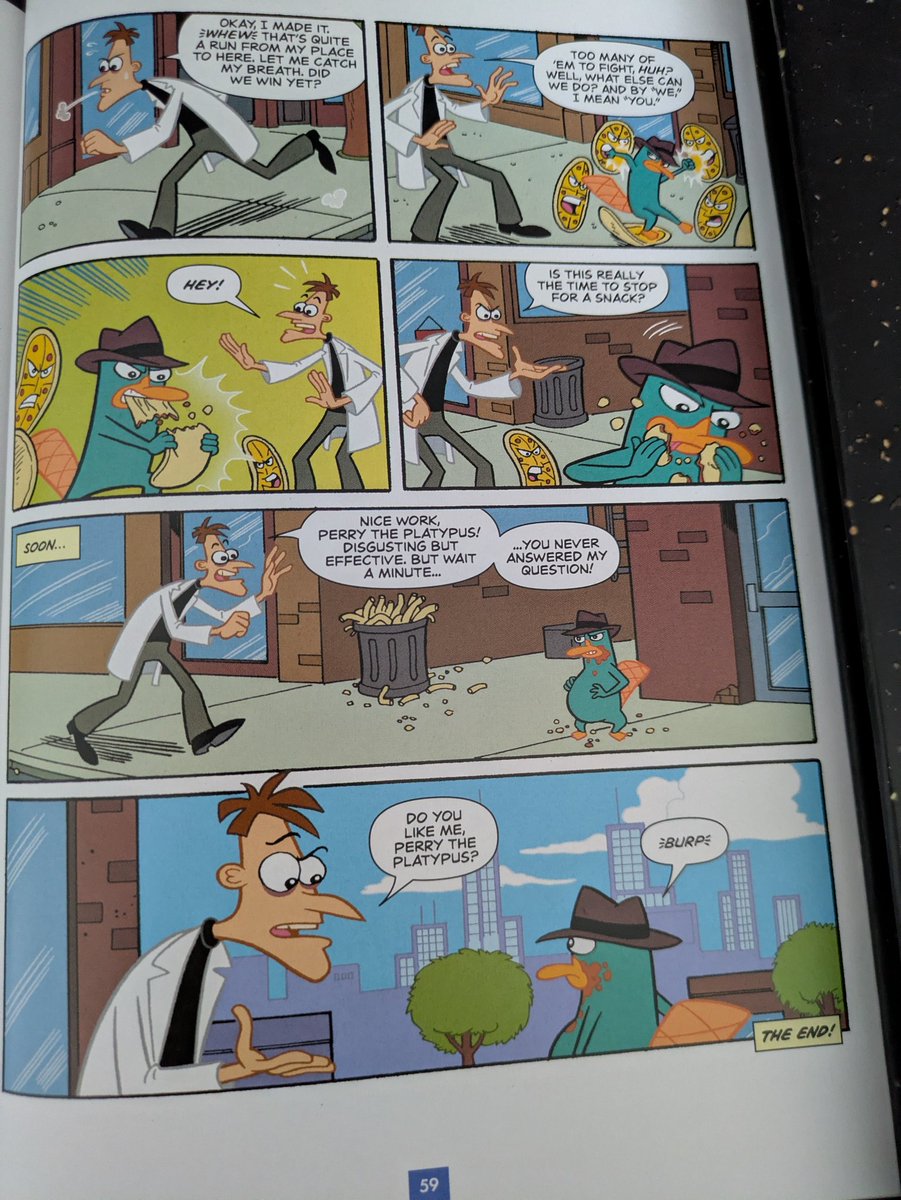 PnF_Comic_Posts's tweet photo. Day 239: Attack of the Killer Pizza (Part 5) [Vol 5 P 59]

#phineasandferb #doofenshmirtz #perrytheplatypus #agentp 
#perryshmirtz https://t.co/ZT7R9gw8KW