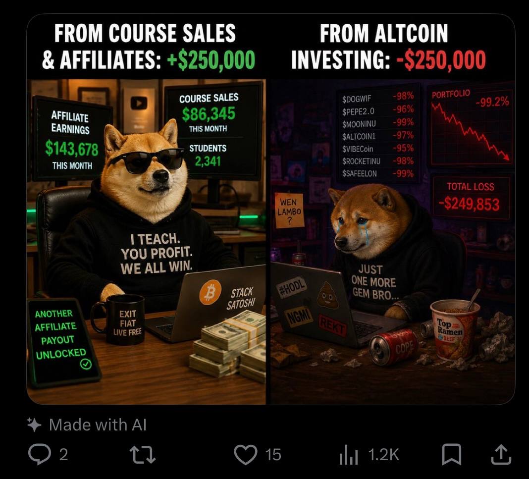 EvaanAldo's tweet photo. This is every influencer who told you there would an alt season in 2026 because there wasn’t one in 2025 https://t.co/3VFZk266yo