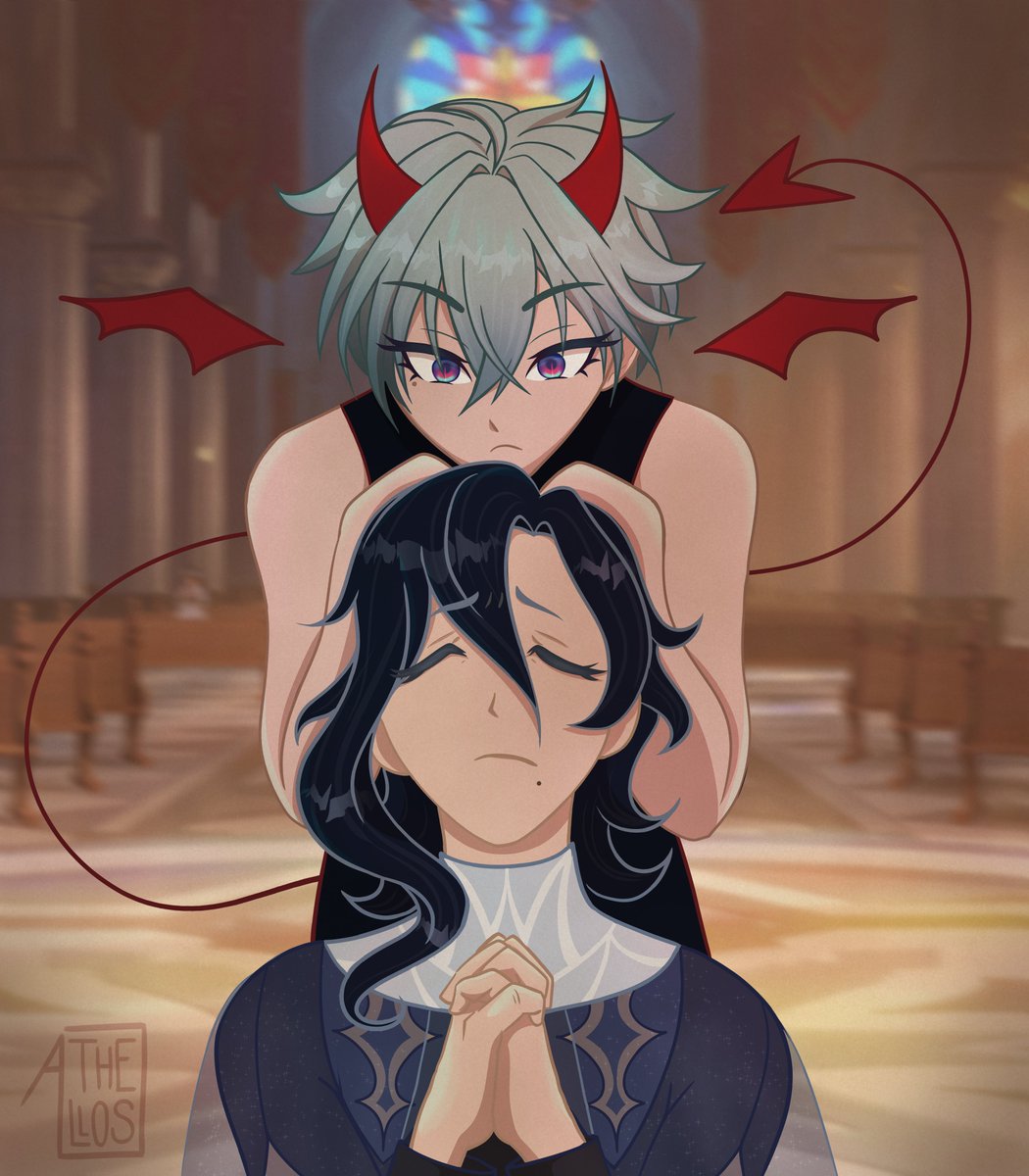 cordestituta's tweet photo. "O' Lord Barbatos, free me from Sin."
un pequeño au por los jajas #lohieri #ghieri #lohen #yumetwt #priestdemonau #ocxcanon https://t.co/tRb10zYe3B