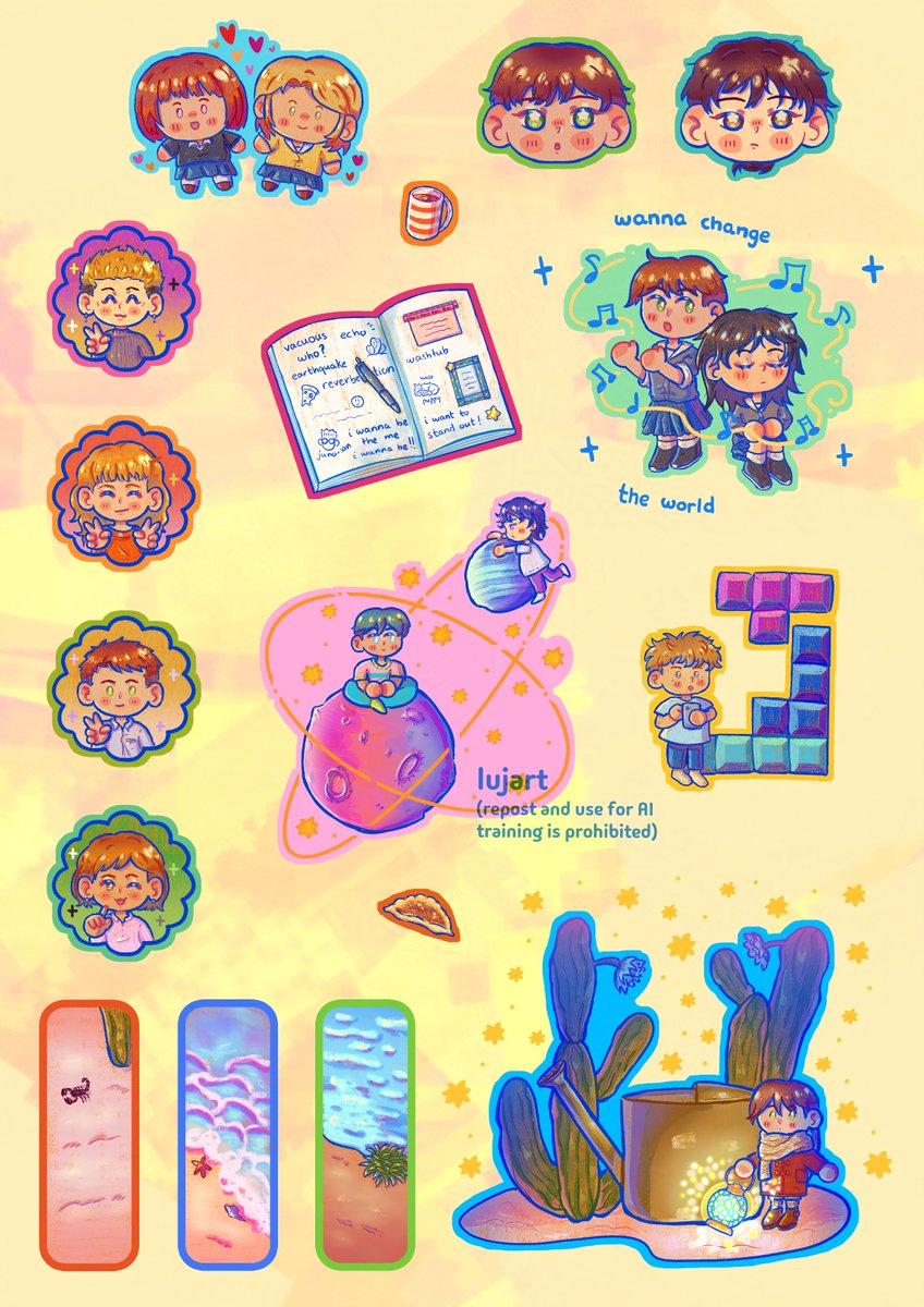 beyondlaboira's tweet photo. ikoku nikki sticker sheet 🌵🌟🏡

#違国日記 #ikokunikki https://t.co/NKj1fN2vnq