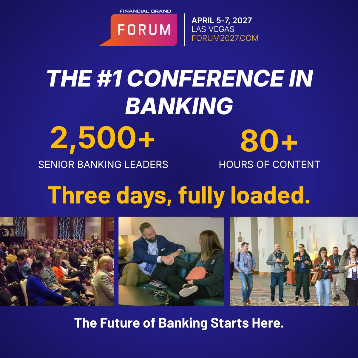 FinancialBrand's tweet photo. You could pay $1,005 more for your ticket to the Forum 2027. Or you could register today and lock in the best price of the year.

The Summer Super Special for banks and credit unions ends tonight at midnight. Get your ticket now before it's too late: https://t.co/N7udeqwAGM https://t.co/L6eJQbFLls