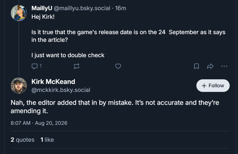 Wario64's tweet photo. Edit: The Duskbloods Sept 24 release date on The Guardians article is not accurate - "Nah, the editor added that in by mistake. It’s not accurate and they’re amending it."

https://t.co/938EySF9HJ https://t.co/ZigLYpHJ6w