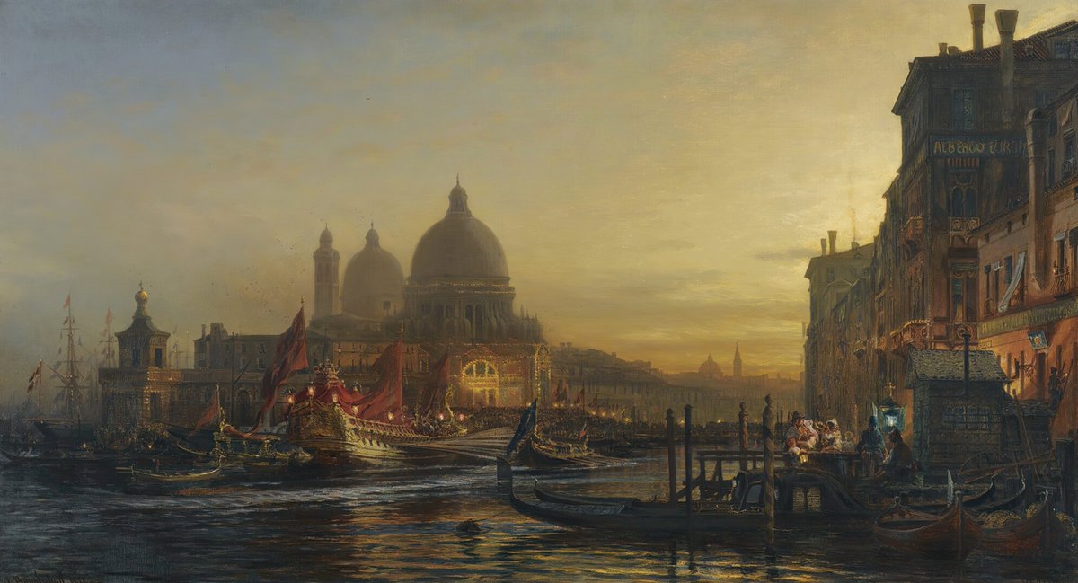 RomanticCanvas's tweet photo. The Eve Of The Celebration, Santa Maria Della Salute, Venice 
Alexey Petrovich Bogolyubov, 1867 https://t.co/BPQhWTFmOM