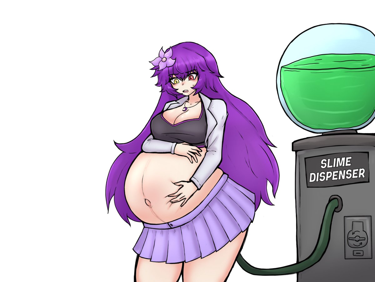 HanaPregs's tweet photo. [YCH] Slime Inflation: OC https://t.co/r083WFG7vi