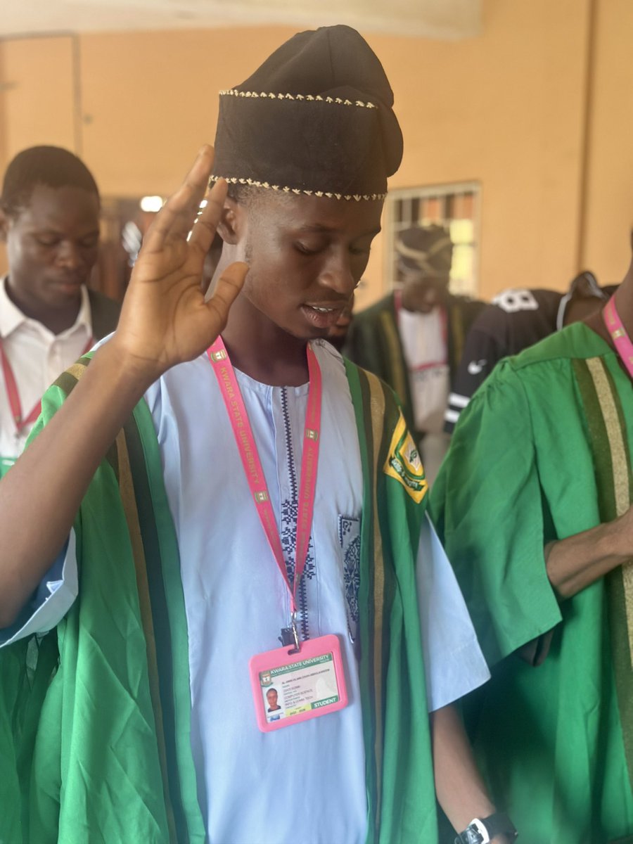 xaminatorx47's tweet photo. With profound gratitude to Almighty Allah, I officially begin my tenure as President, NACOS KWASU Chapter, under The New Era Agenda.

A new chapter of accountability, unity, innovation, and progress begins.

The New Era has begun. 💚✊🏾

#TheNewEraAgenda #TheNet https://t.co/O4EB8pwi7X