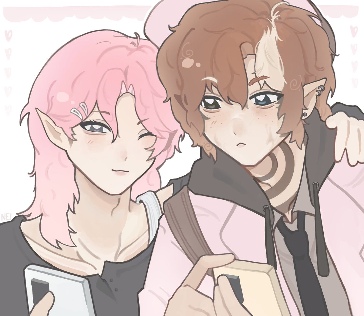 zhoufierst's tweet photo. little modern au fairyroots with a concerning height difference (megii is arching her back) #theambearfanart #megiibytefanart #theflightsmp #theflightfanart https://t.co/7EhF5NI8ba