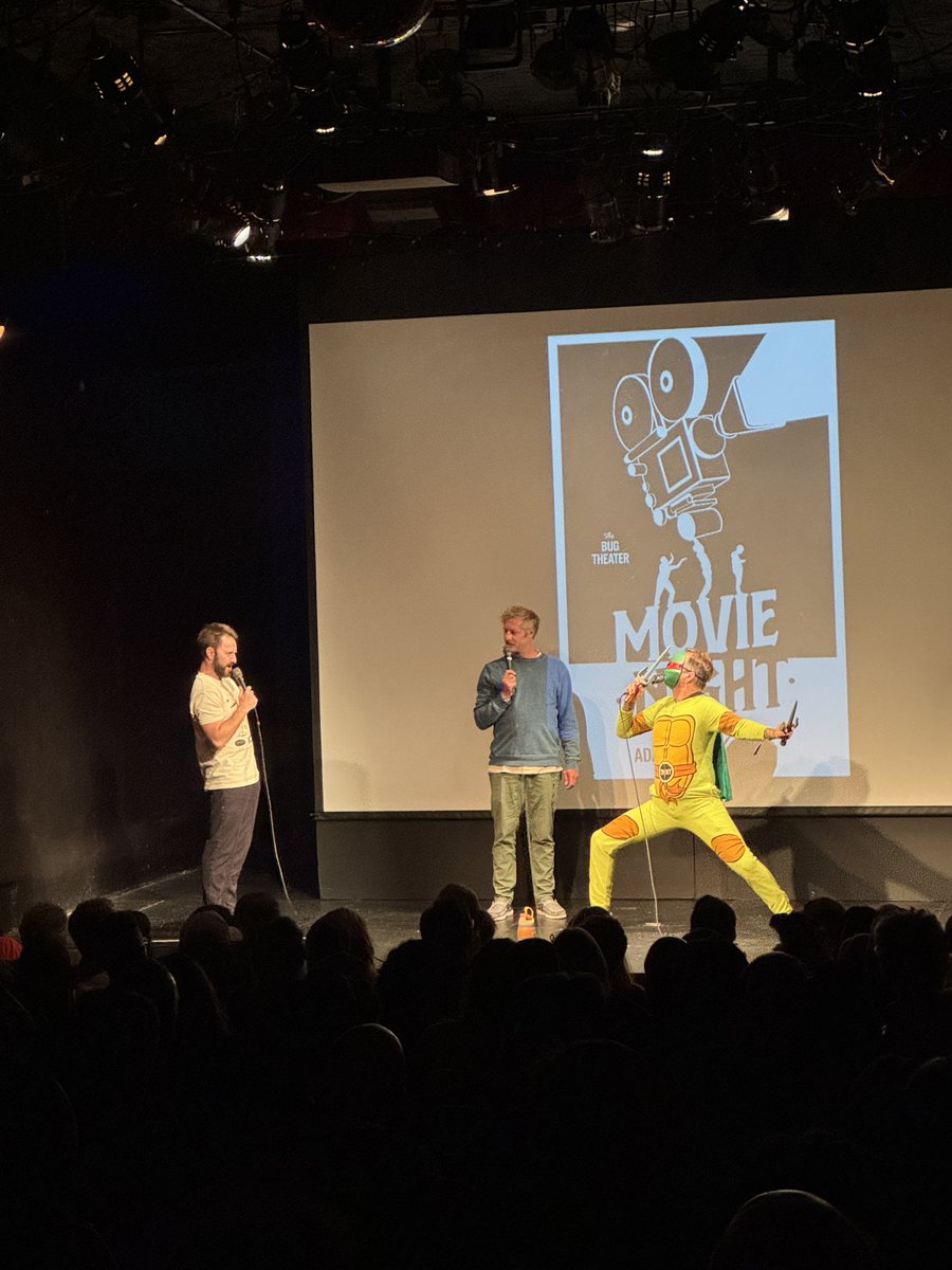 GrawlixComedy's tweet photo. MOVIE NIGHT continues to grow and grow and grow! We can't thank you enough for another SOLD OUT (fastest yet) evening of comedy at the world famous BUG THEATRE. September is on sale now. Don't wait! Get em now. Trust us. This next one is awesome! https://t.co/mUlBsxJTJ1 https://t.co/v24ZBKJ7VU