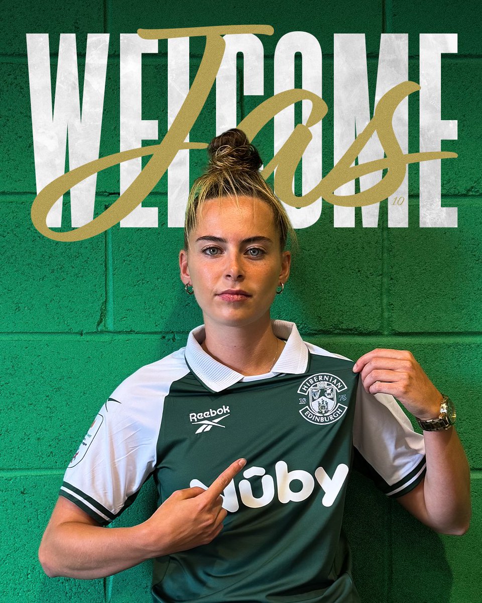 HibernianWomen's tweet photo. 𝐖𝐞𝐥𝐜𝐨𝐦𝐞, 𝐉𝐚𝐬! 👋🥬

We are pleased to confirm the loan signing of midfielder Jasmine McQuade from Newcastle United! 

The 23-year-old joins the Hibees on a season-long loan deal for the 2026/27 campaign 🤝
