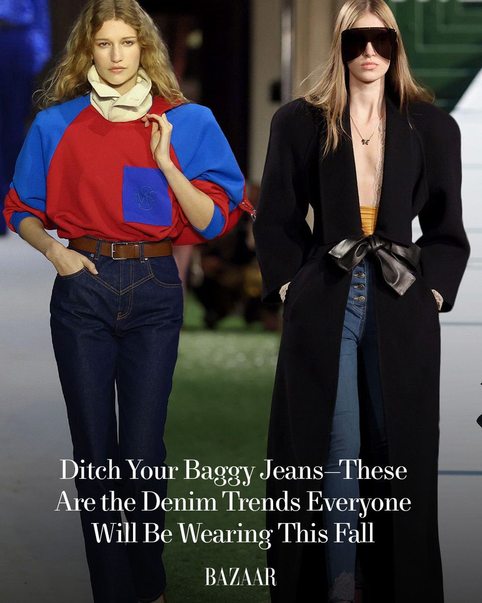 harpersbazaarus's tweet photo. Link: https://t.co/P89x4iMARH From skinny cigarettes to dark indigo, find what you will be replacing your favorite jeans with this fall at the link in the comments. https://t.co/nVNie1SSOc