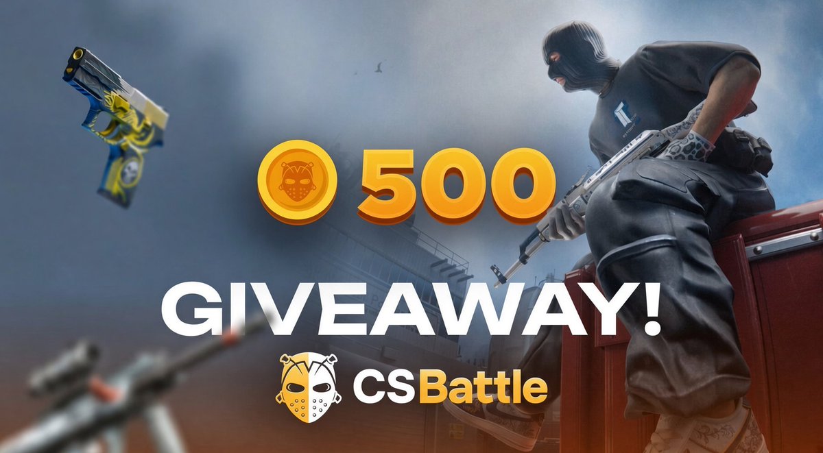 MM7Rewards's tweet photo. 500 CSBATTLE COINS GIVEAWAY! (315$)

250 coins:
🍌Follow me &amp; @CsBattleCom.
🍌Repost.

250 coins:
🍌Click &amp; sign in: https://t.co/itULdfRnGN

If the first winner did both tasks, they get all the 500 coins, if not, a new winner will be selected for 250 coins. https://t.co/WaG7eGOWuY