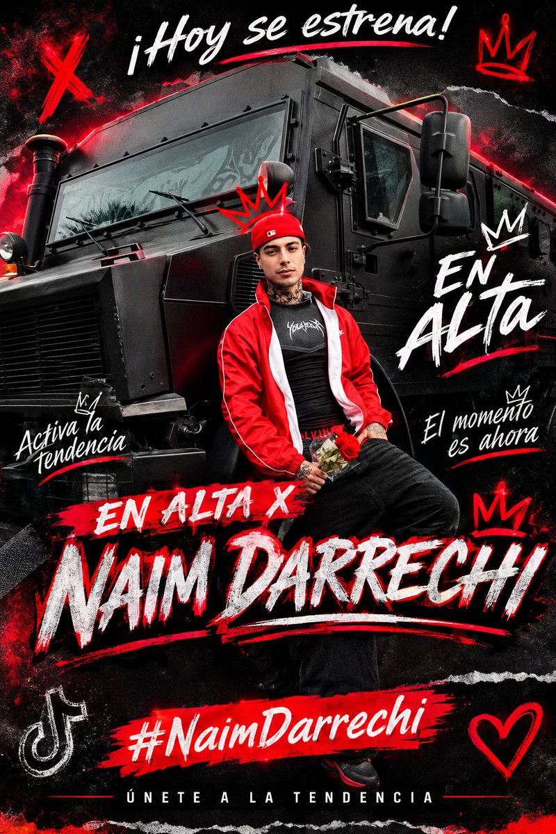 Nxyeli02's tweet photo. Estamos a pocas Horas para que se estrene En Alta, sigamos la tendencia.....

¿Cuál es tu música Fav de Naim?

EN ALTA X NAIM DARRECHI 
#NaimDarrechi https://t.co/uINhgWuMnA
