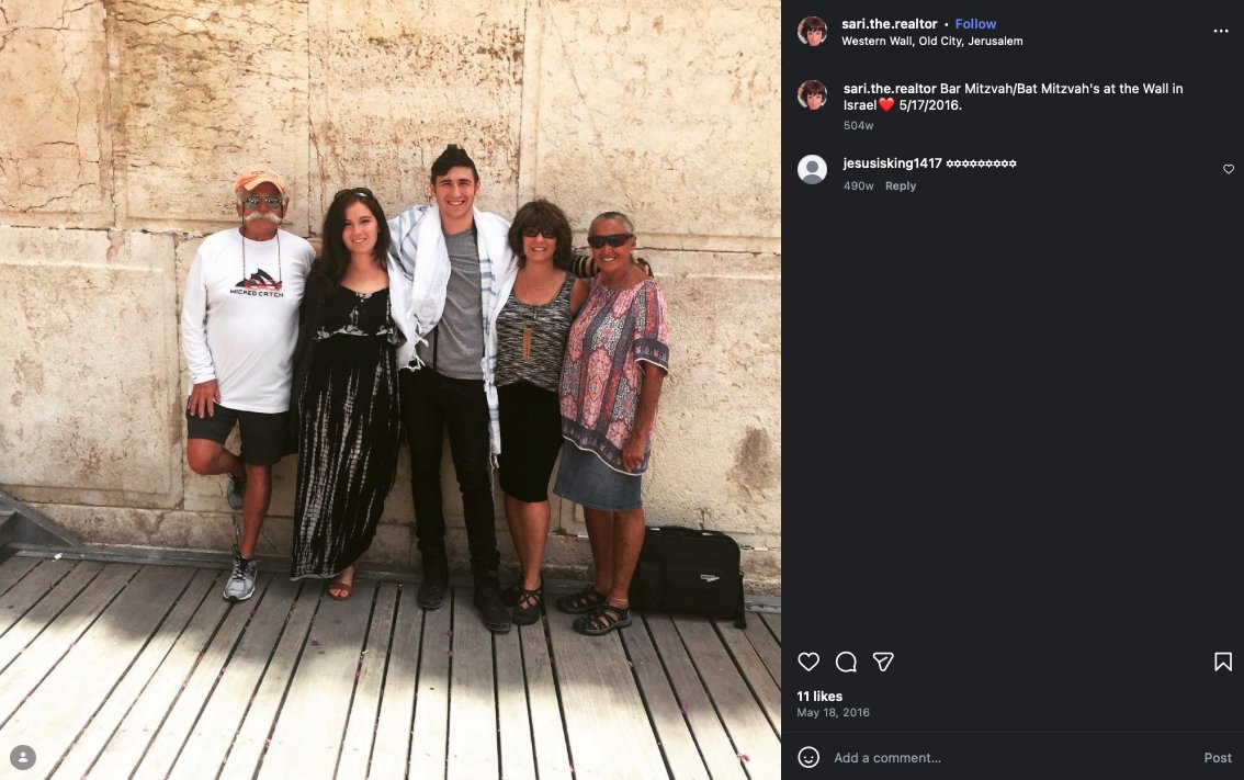 w4llb4ng3r2's tweet photo. @ZoomerHistorian Jake Lang - Bar Mitzvah at the Wailing Wall in 2016, with his own mother commenting about it https://t.co/cE82lOMoc1