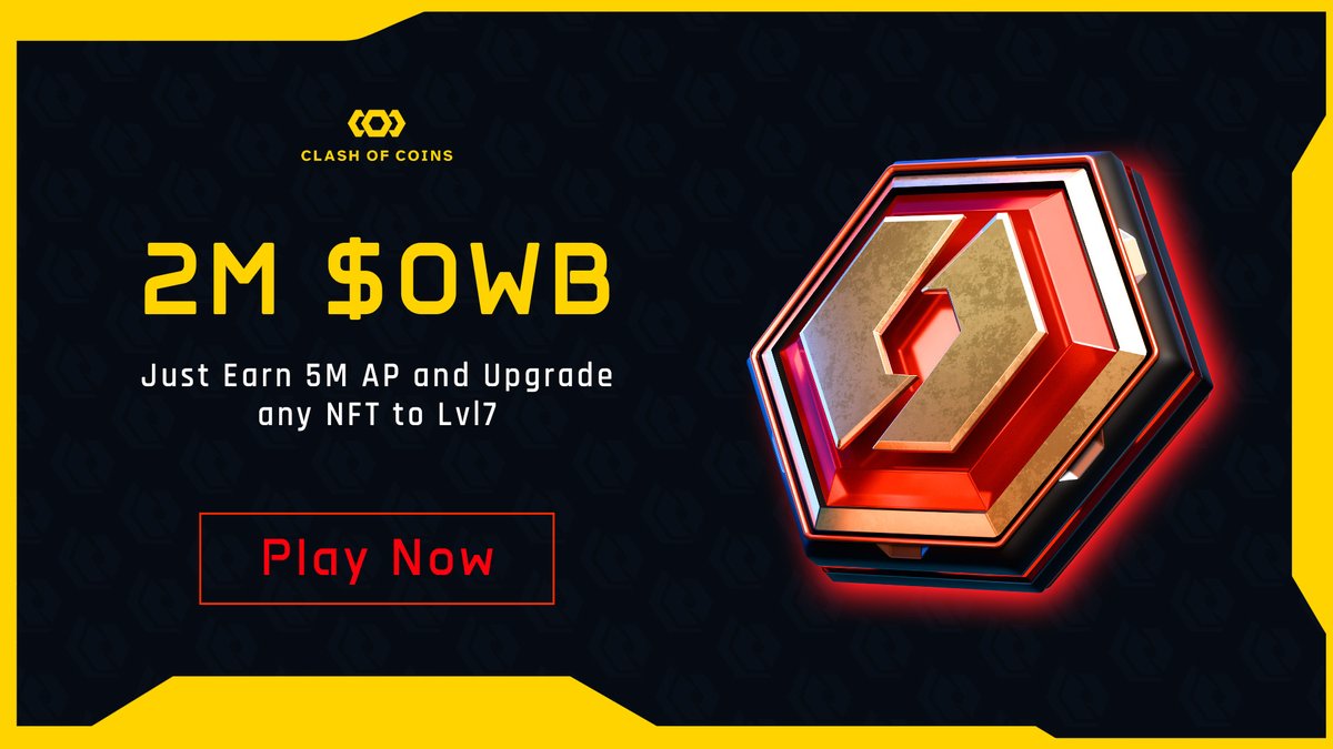 clashofcoins's tweet photo. 2M base:0xef5997c2cf2f6c138196f8a6203afc335206b3c1 split equally among all players who hit 5M AP and upgrade a Level 7 NFT. Upgrade goes live this August

Snapshot: Sep 30

You still have time to get there. Start stacking AP! https://t.co/AJPZxA8jhX