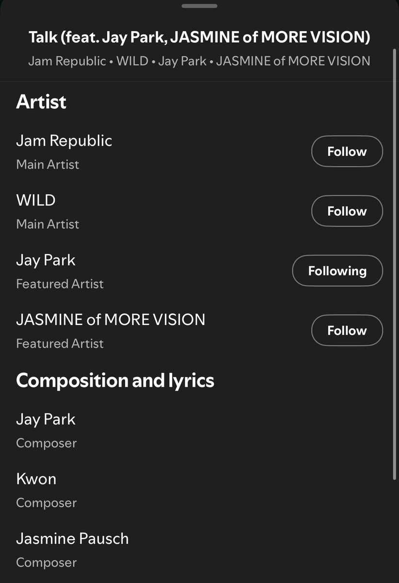 aomgh1ghrarea's tweet photo. Jay Park and Jasmine both participated as composers of the song https://t.co/AxUoHFRscl