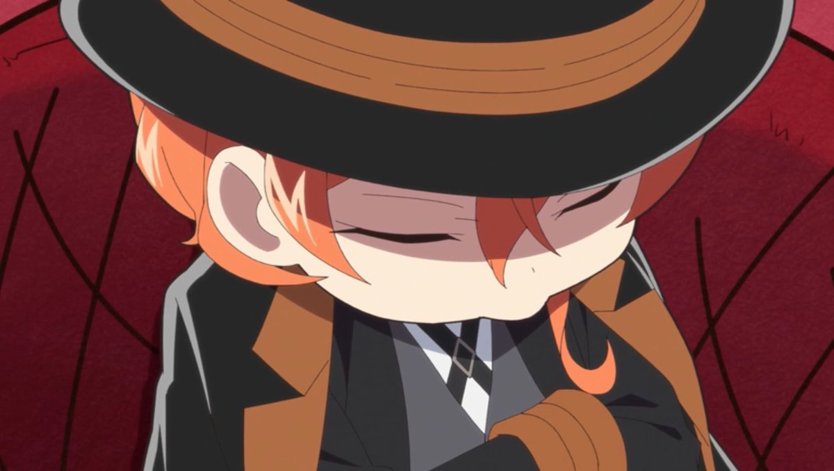 petitesmafia's tweet photo. sleepy Chuuya u have my whole heart https://t.co/6S7UBpHTVe