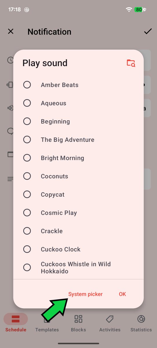 timetune's tweet photo. TimeTune 5.6 will include a new option to open the device's sound picker instead of our custom sound picker

Why? 🤔

Manufacturers can include sounds that are only available through their built-in sound picker, so this is the only way to access them

Soon in beta! 😀 https://t.co/1gcdggtHXN