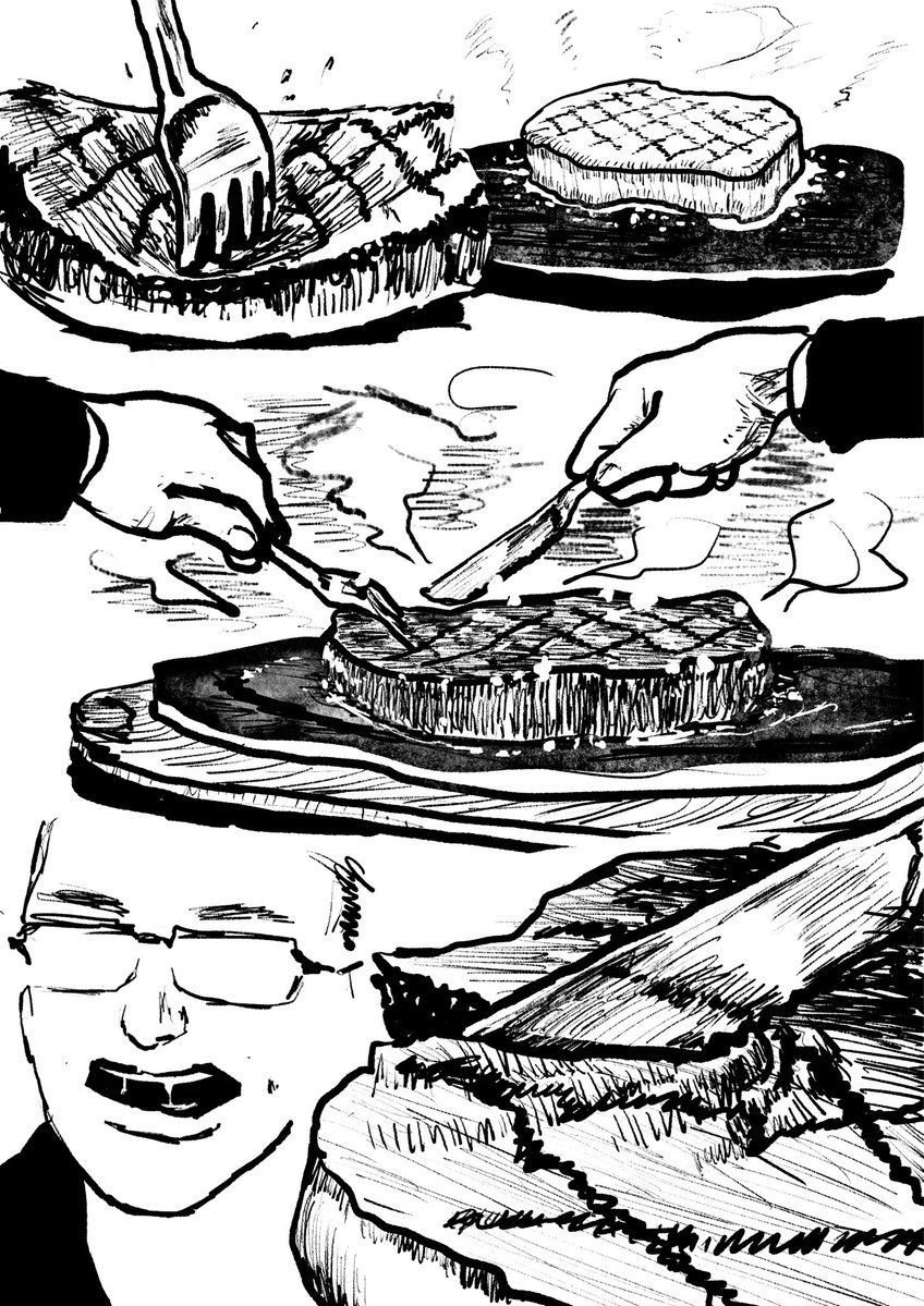 kunkunillust's tweet photo. 8/23の #コミティア157 に出展します！スペース【K17b】スプスクです。
培養肉食に関するダークめのSF漫画を出しますのでよろしくお願いします！72ページ新刊！！面白いです500円で売ります！！読んで読んで読んで〜！！ https://t.co/PCAudQja68