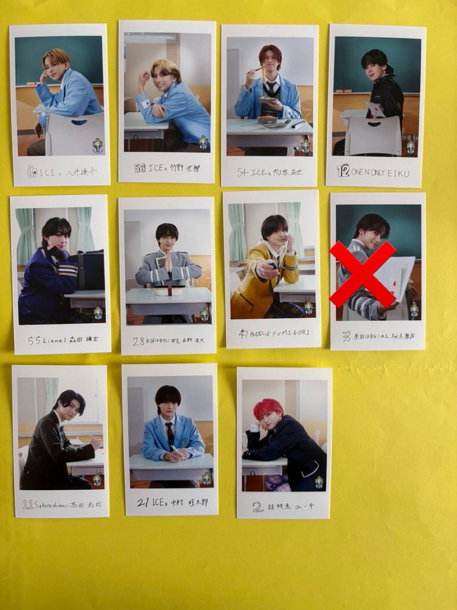 t70bc's tweet photo. EBiDAN THE LIVE 2026 エビライグッズ 交換 ランダム 隣の席セット ミニフォト

譲　以下画像参照

求　タクヤ、ハル 、杢代、吉澤 全方位(シークレット)＞その他過去弾なんでも

異種交換も検討させていただきますので気軽にお声掛けください！
郵送での交換希望 https://t.co/9Iyxf7O2cW