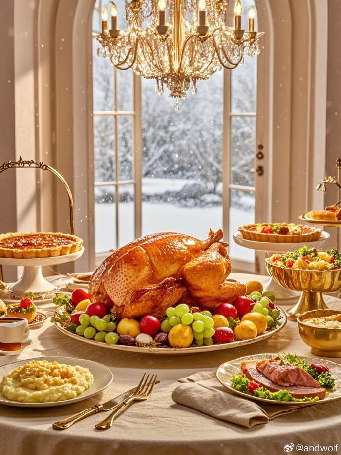 Jake80040408's tweet photo. Thanksgiving feast drop! Juicy roasted turkey, creamy mashed potatoes, sweet candied yams—all for your cozy holiday gathering. Tag who’s joining your table! #Thanksgiving特餐 #FestiveEats， https://t.co/cs7y0hivOg