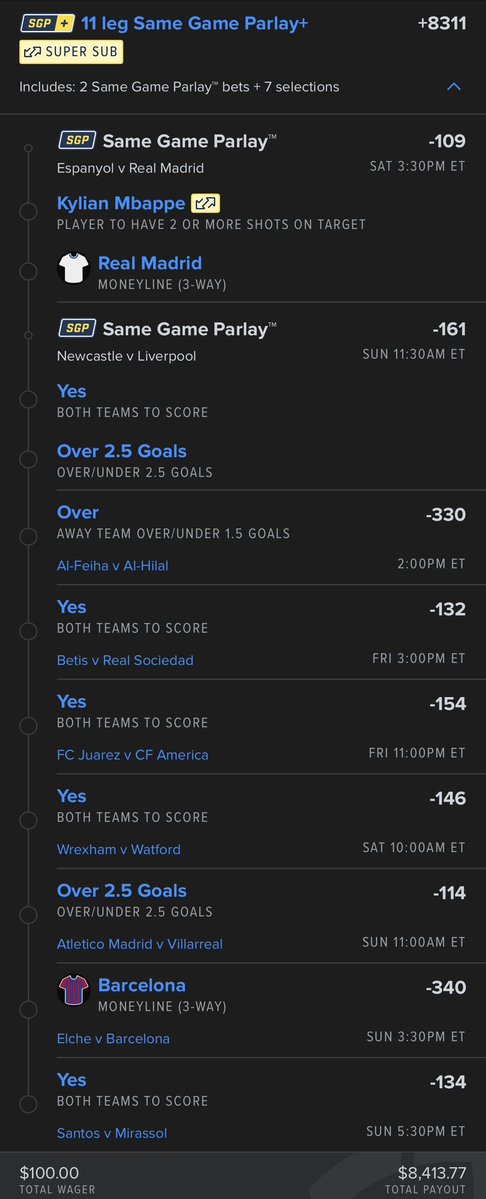 Fredofrr's tweet photo. Weekend parlay 

+8311 odds 🍀 @Playbook 🇲🇽🇸🇦🏴󠁧󠁢󠁥󠁮󠁧󠁿🇪🇸🇧🇷

First leg in a couple hours. Anybody with me? Vaaamoooss 👊🏼 https://t.co/HQSjZrEuAk