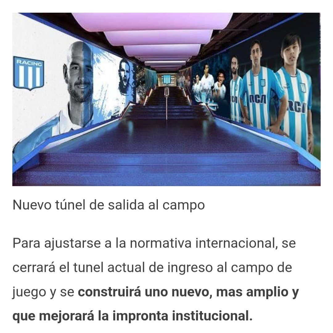 facuibarra_rc's tweet photo. que es lo incorrecto @diegociochiok?? presentaron un proyecto de modernización del estadio (el cual no hicieron) y en el render pusieron una foto editada del túnel del Barcelona jajajaja https://t.co/Zua2nEmvvF