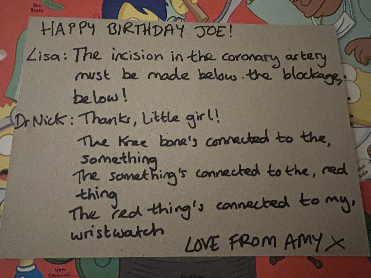 joe_oliver's tweet photo. Excellent post in the form of a Simpsons themed birthday present and card from my great friend Amy https://t.co/ohf4OHgdbs