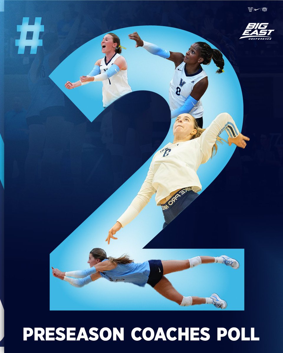 NovaVolleyball's tweet photo. A program best ranking in the Big East Preseason Coaches Poll 👏👏👏

Just the beginning for our crew - The hard work continues!!😤

#GoNova https://t.co/A0qVvSTtHL