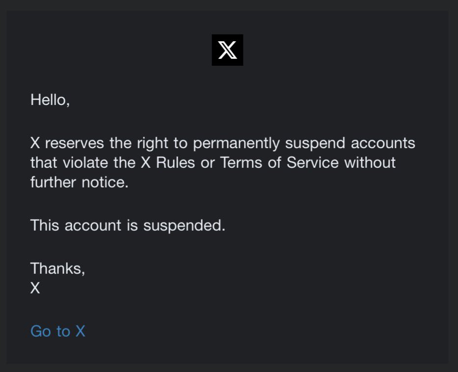 EB1NEKO's tweet photo. “We reserve the right to ban you for vague reasons and not elaborate why but allow you to appeal anyway despite not telling you what you did wrong”

Fuck you too https://t.co/73oys3YMEJ