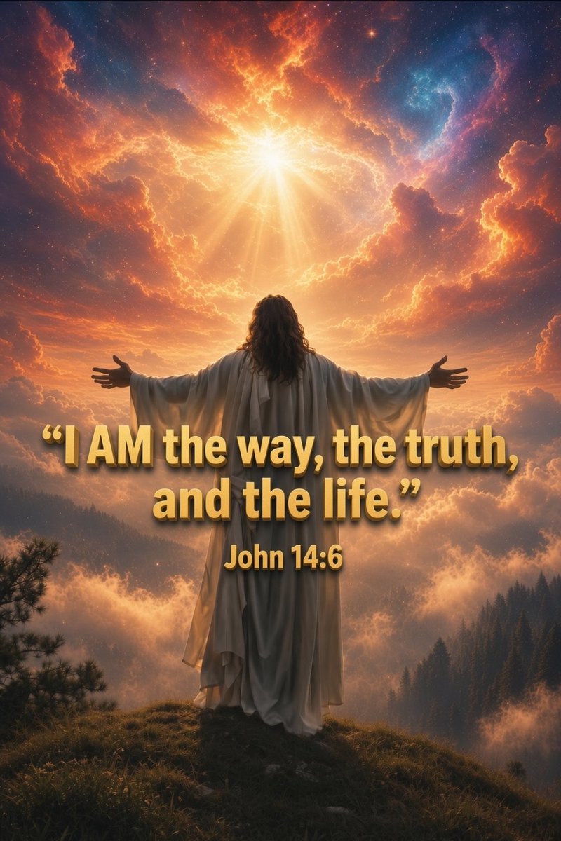 Liz_529's tweet photo. Jesus said to him, “I am the way, the
truth, and the life. No one comes to 
the Father except through Me.
- John 14:6 https://t.co/JTIILsh4Pw