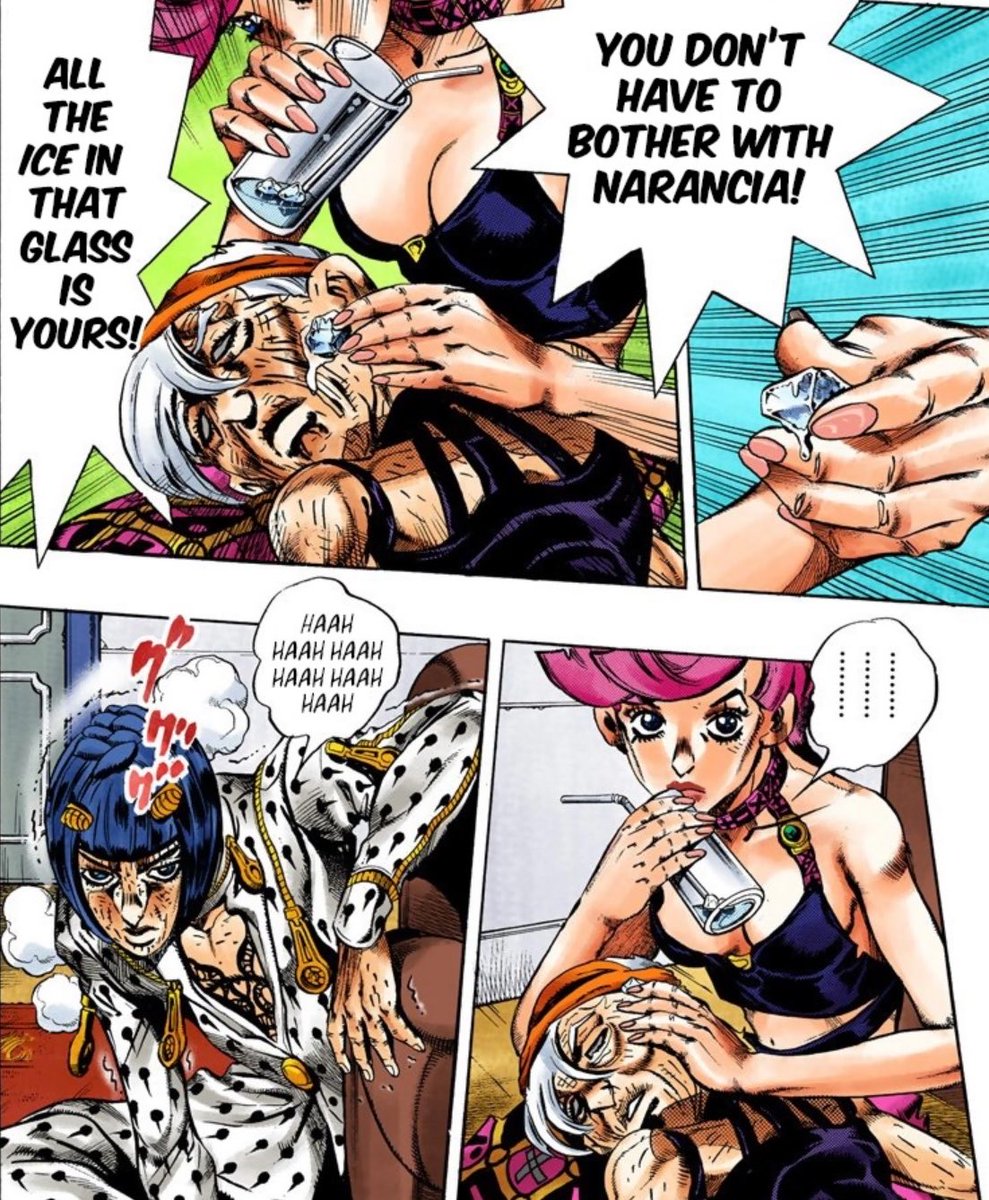 buccigang's tweet photo. so you ever think about how this was the only time narancia bruno and abbacchio could experience growing old https://t.co/Tut385uTHY