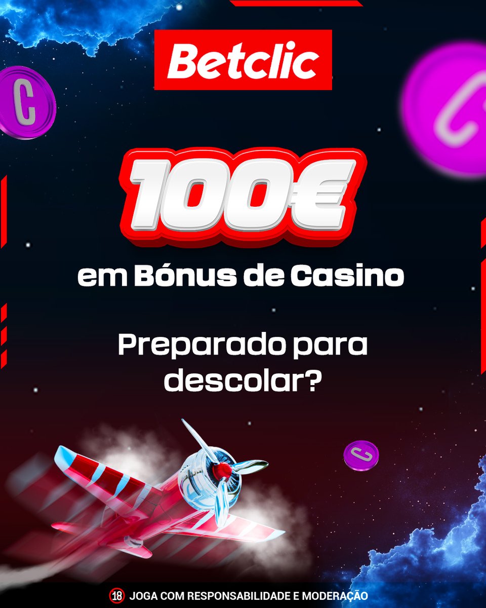 BetclicPortugal's tweet photo. ✈️ Já foram experimentar o Aviator no #CasinoBetclic? Vamos oferecer 100€ em Bónus para 10 pessoas, 10€ cada! 

- Segue a @BetclicPortugal
- Dá RT + Like
- Comenta #AviatorBetclic + Username

1 comentário por pessoa.
10 nomes anunciados amanhã. https://t.co/RbzVxZSr5B