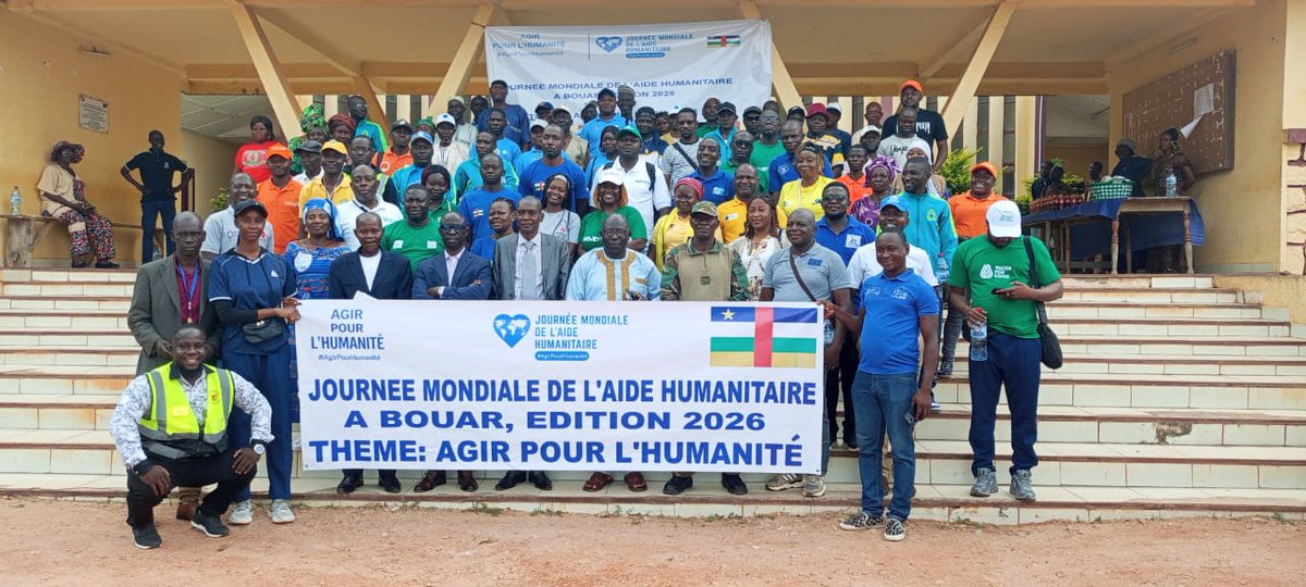 senga88292's tweet photo. 📍Bouar
#JournéeMondialeDelAideHumanitaire
Protéger les humanitaires = protéger les communautés affectées. Nous rendons hommage aux femmes &amp; hommes qui se mobilisent chaque jour pour apporter l'aide vitale aux +vulnérables malgré les défis d’accès &amp; de sécurité https://t.co/9OdY3omdga