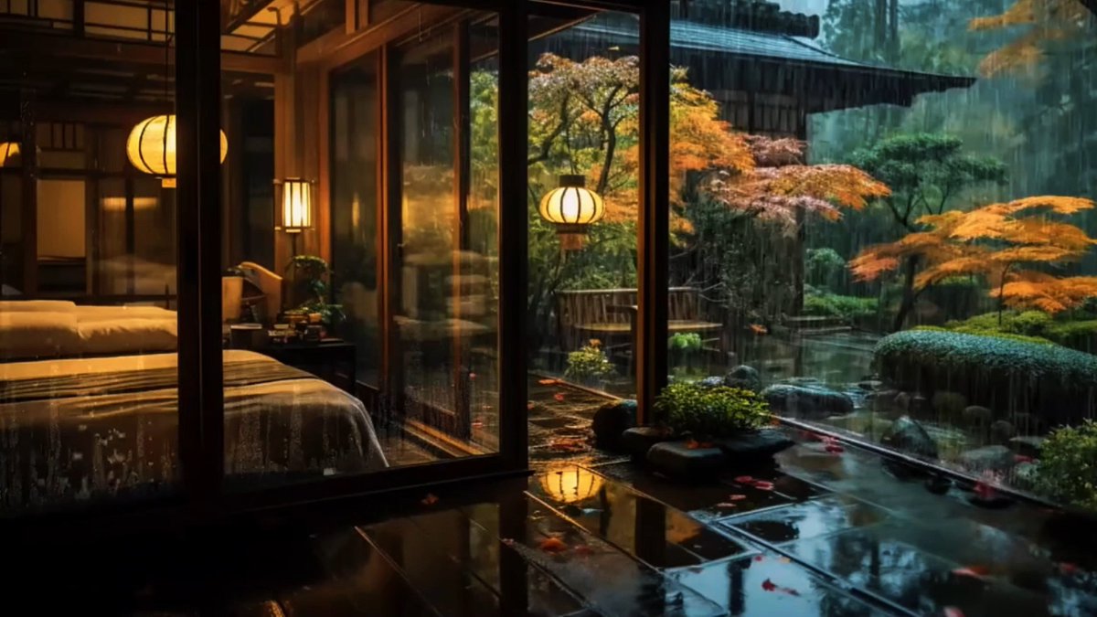 BoyBow5's tweet photo. Just vibing to this lo-fi playlist while the rain taps my window—music turning a quiet evening into a warm little escape ， https://t.co/cUteKAVloN