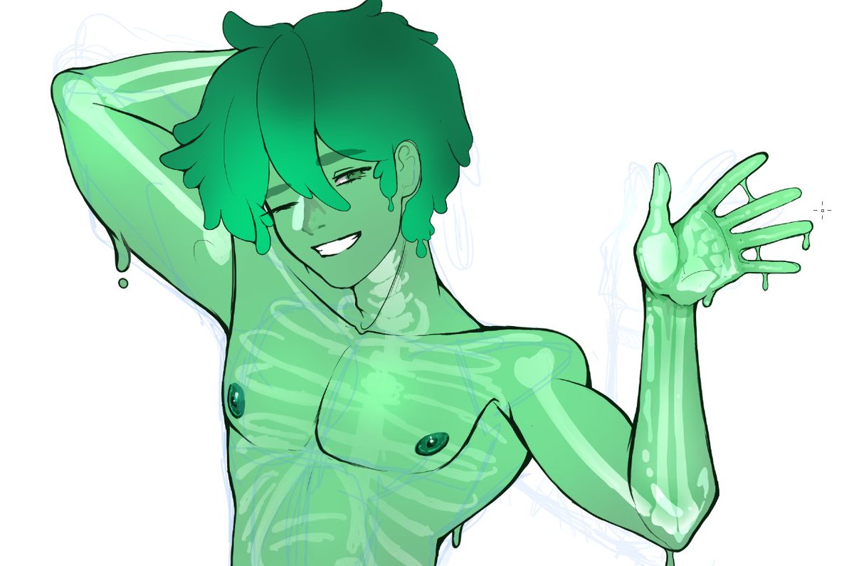 Femboy532720's tweet photo. slime boy 

Slime boy, imagine the possibilities 😈

#gayart #bara #bl #yaoi #oc #sketch #digital #freaky https://t.co/9bS8Cfh6mL
