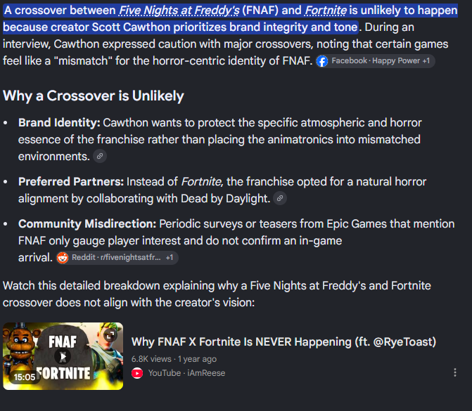 MatayoHarm65071's tweet photo. @HYPEX @AlignedEclipse @HYPEX  you should know better Scott himself Said thats NEVER Happining the FNAF Ip is NEVER getting given to fortnite 
https://t.co/8nwQSbQoQI 
maybe do research instead of saying shit https://t.co/OkFIejkm4I