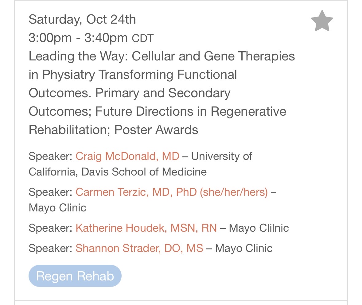 ShanStraderDO's tweet photo. Excited to be planning and presenting at @AAPhysiatrists RegenRehab Fall Summit this October hosted at @MayoClinic 🩺🧫 https://t.co/nmCs1OTKL3 https://t.co/xFJumxCMSs