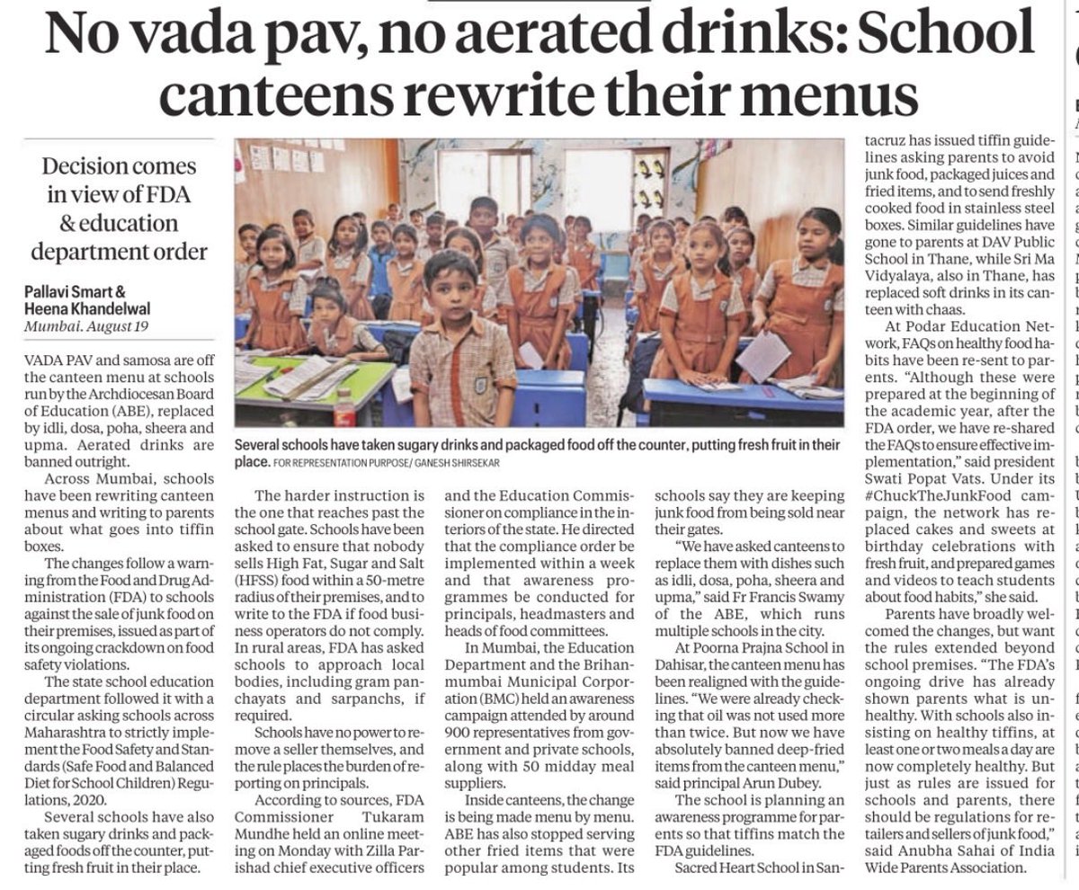 Tukaram_IndIAS's tweet photo. A healthier choice should be the easier one.

When idli replaces vada pav and chaas replaces cola in a school canteen,it may appear to be a small change.But It is a shift in the food environment in which children form habits.

#TukaramMundhe #Nutrition #publicHealth #inspiration https://t.co/dkTIReQKfu