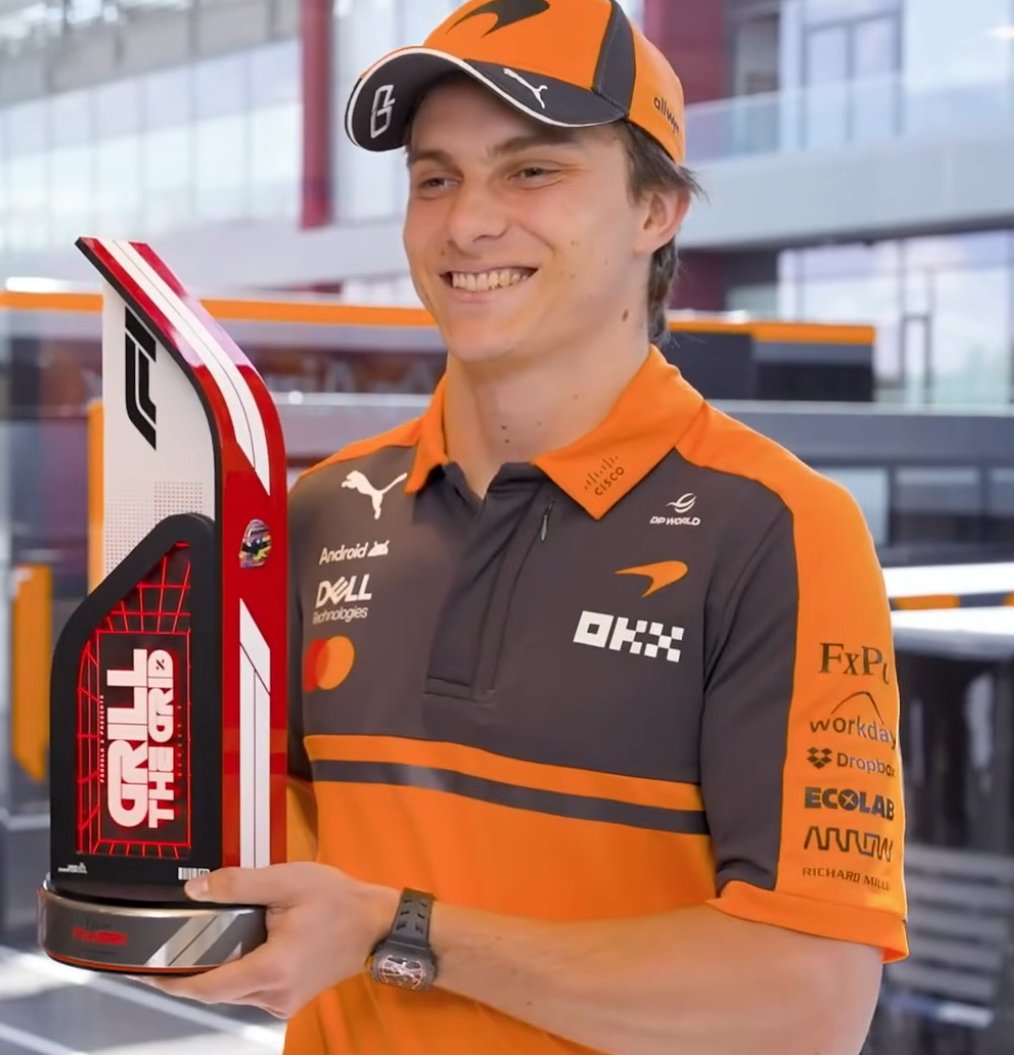 F1BigData's tweet photo. OSCAR PIASTRI IS A BACK TO BACK TO BACK GRILL THE GRID CHAMPION https://t.co/T44tkQjQgt