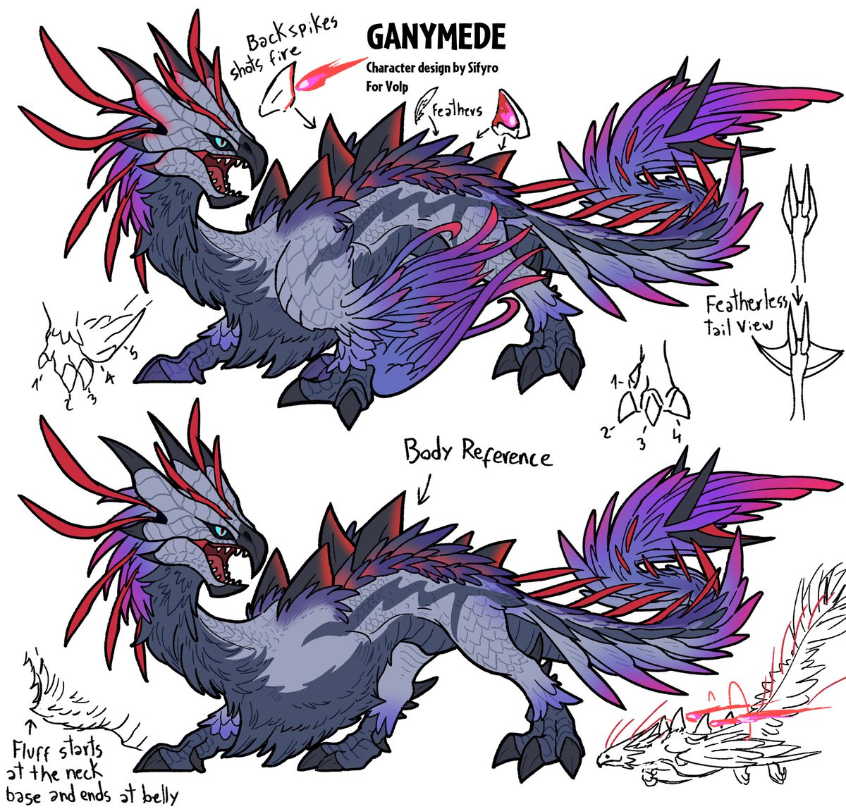 sifyro's tweet photo. Volp asked me to fuse a Seikret with a Valstrax, I loved working on it, precious dragon :3 https://t.co/CadnbQeZQC