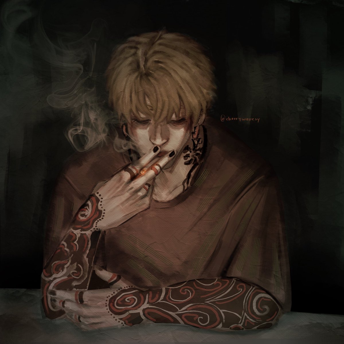cherrywavesy's tweet photo. Enjinnnn ☂️ 
I'm still tryna find out how X works, moots anyone?? 

#Gachiakuta #Anime #Manga #Enjin #artmoots #fanartㅤ https://t.co/0QiydtzOBR