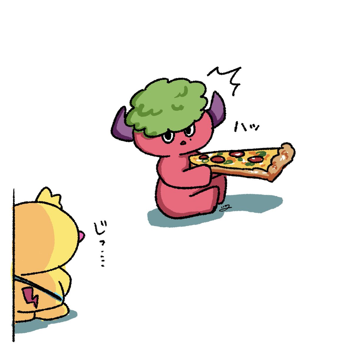 MZ_tsuwabuki's tweet photo. #まぜメイアート
アヒルは目撃した──🍕 https://t.co/GwIabbhipO