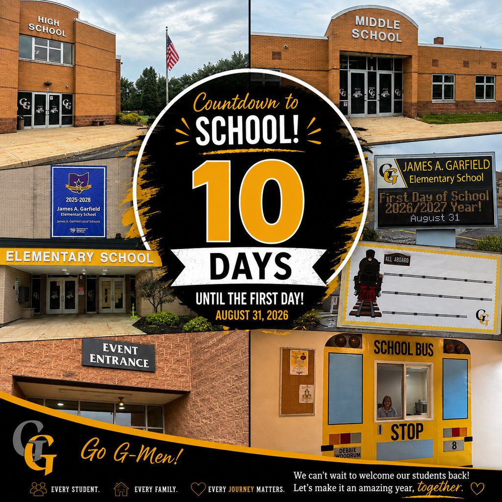 JAGSchools's tweet photo. The countdown is officially on — just 10 days until the first day of school! Our buildings are getting ready, our staff is preparing to welcome students back, and we can’t wait to see our hallways filled again.
This year, we’re All Aboard and ready to make the journey together. https://t.co/JY2srE2DQt