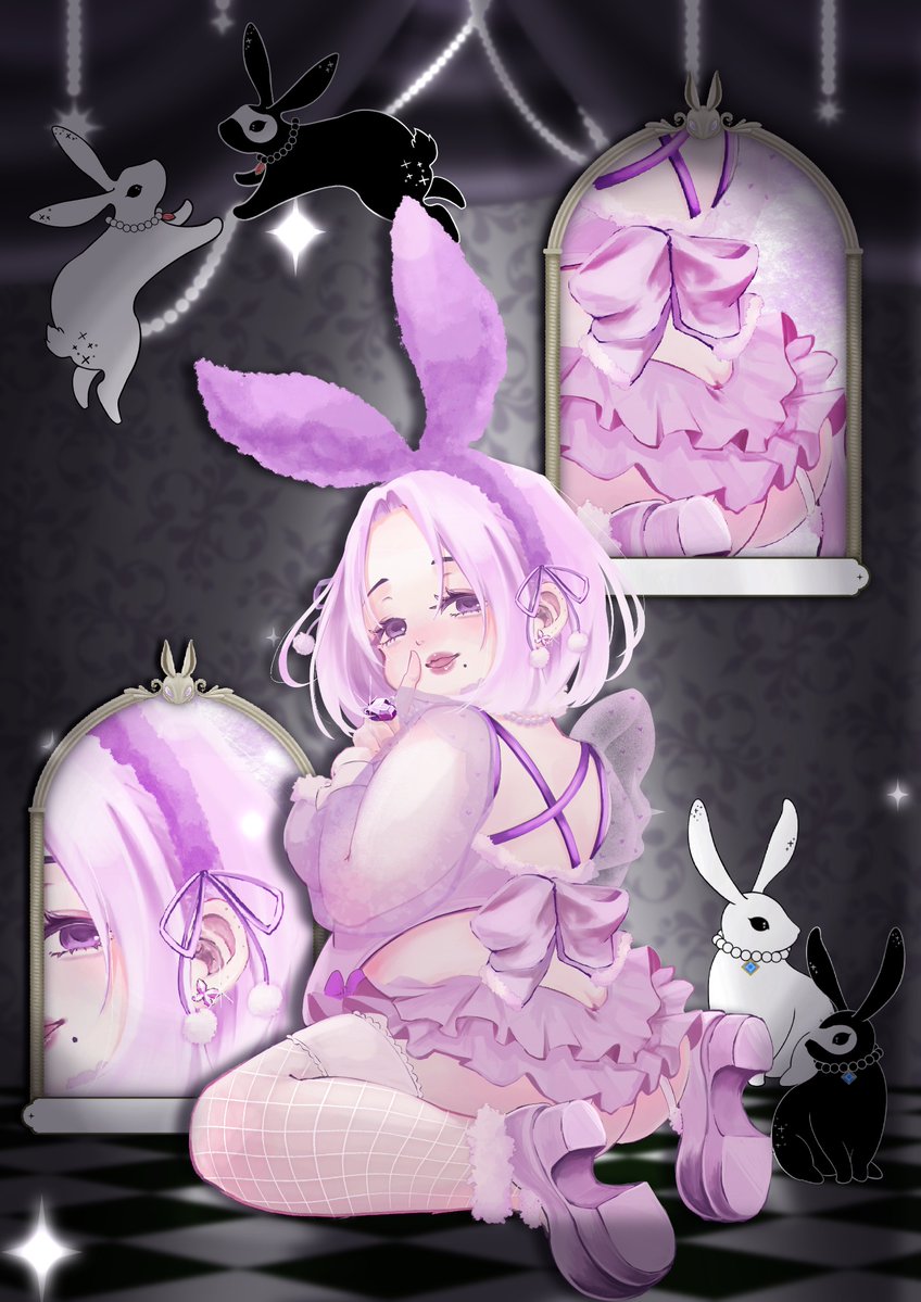 a0__0r's tweet photo. #誰デザ 参加させていただきました！

テーマは…
『バニー👯‍♀️』×『宝石💎』

私は⑤の作画を担当しましたが…

Q.私が『キャラデザ』したバニーは何番でしょう？
※ツリーにアンケート付けます

モチーフとなった宝石も当てられたら素晴らしい！
是非お考えくださいな🍸

#誰のキャラデザだゲーム https://t.co/KJAV6nieG5