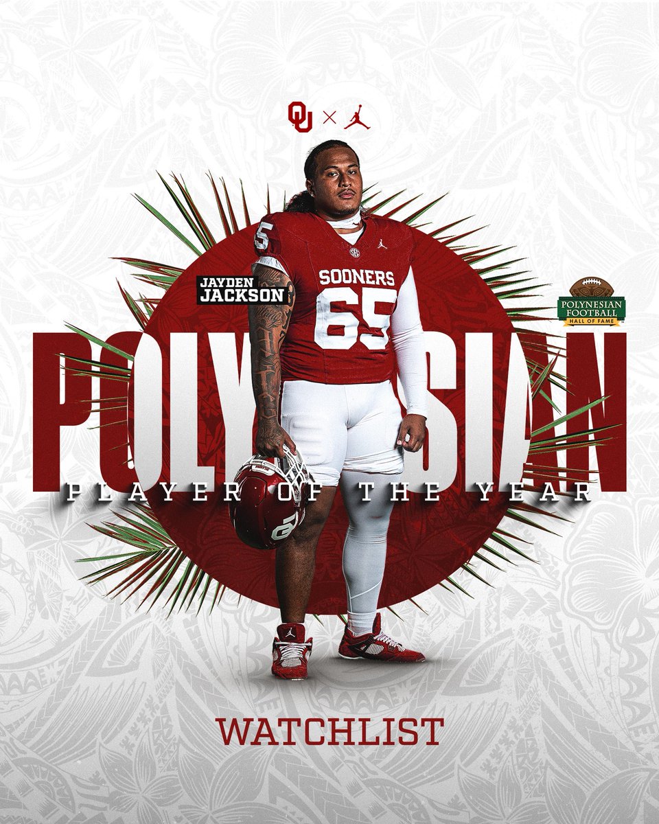 OU_Football's tweet photo. Jackson » Polynesian Player of the Year Watch List

🏆 https://t.co/Oek0Nu0Rdn https://t.co/joS6W4mgPG