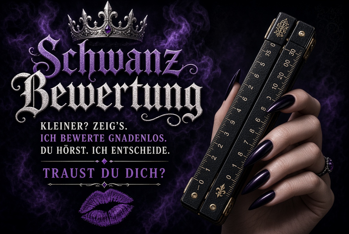 MistressAds571's tweet photo. Kleiner? Dann zeig her. 👑
Ich bewerte gnadenlos.
Du hörst.
Ich entscheide.
Der Leder-Zollstock liegt bereit.
Traust du dich wirklich? 💋
#SchwanzBewertung #Femdom #SPH #CockRating #Domina #Kleinzeigts #Gnadenlos #BDSM #Findom #Unterwerfung #Zollstock #TraustDuDich

PP https://t.co/qFR3Db89I7

Revolut 
https://t.co/PF2CbXskPm