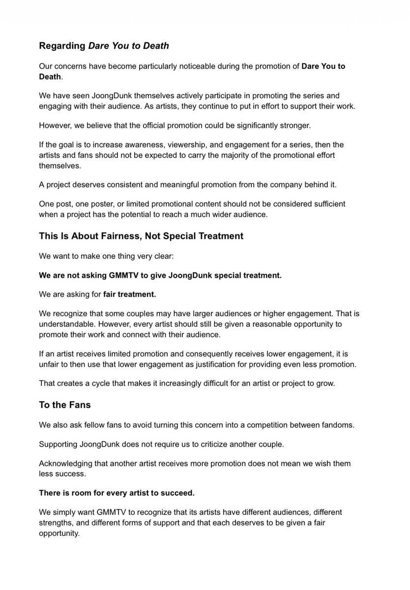 ValerieAustria2's tweet photo. OPEN LETTER TO GMMTV REGARDING
UNFAIR TREATMENT AND PROMOTION
OF JOONGDUNK AND FOR OTHER
ARTISTS IN GMMTV https://t.co/JFRM5FYdVX